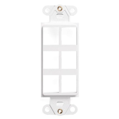 Multimedia Decora Insert, 6-Port, White