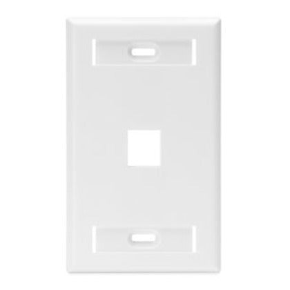 Wallplate, QuickPort, 1-Gang, 1-Port, ID Windows, White