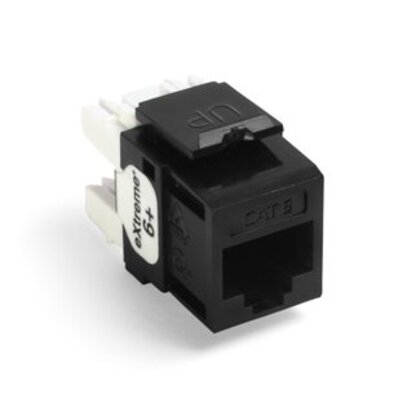 Snap-In Connector, Quickport, eXtreme 6+, CAT 6, Black