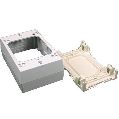 Shallow Device/Extension Box, 2300 Series Raceway, Ivory